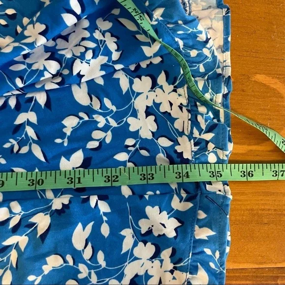 Draper James Blue Floral Ruffle Hem Tank Dress Womens L/XL NWT - Picture 9 of 9